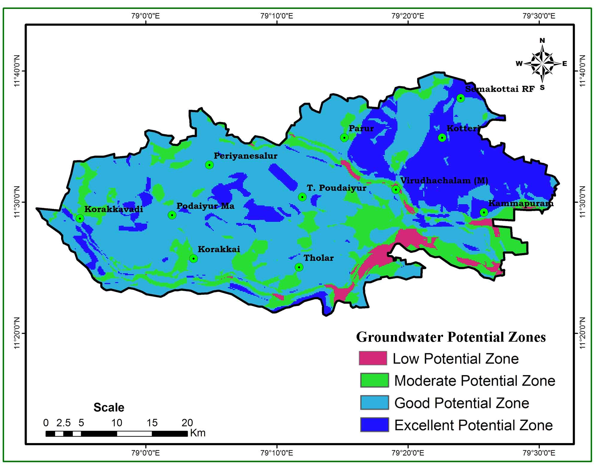 Groundwater Potentiality Mapping in Viruthachalam Taluk, Tamil Nadu, India: AHP and GIS Approaches