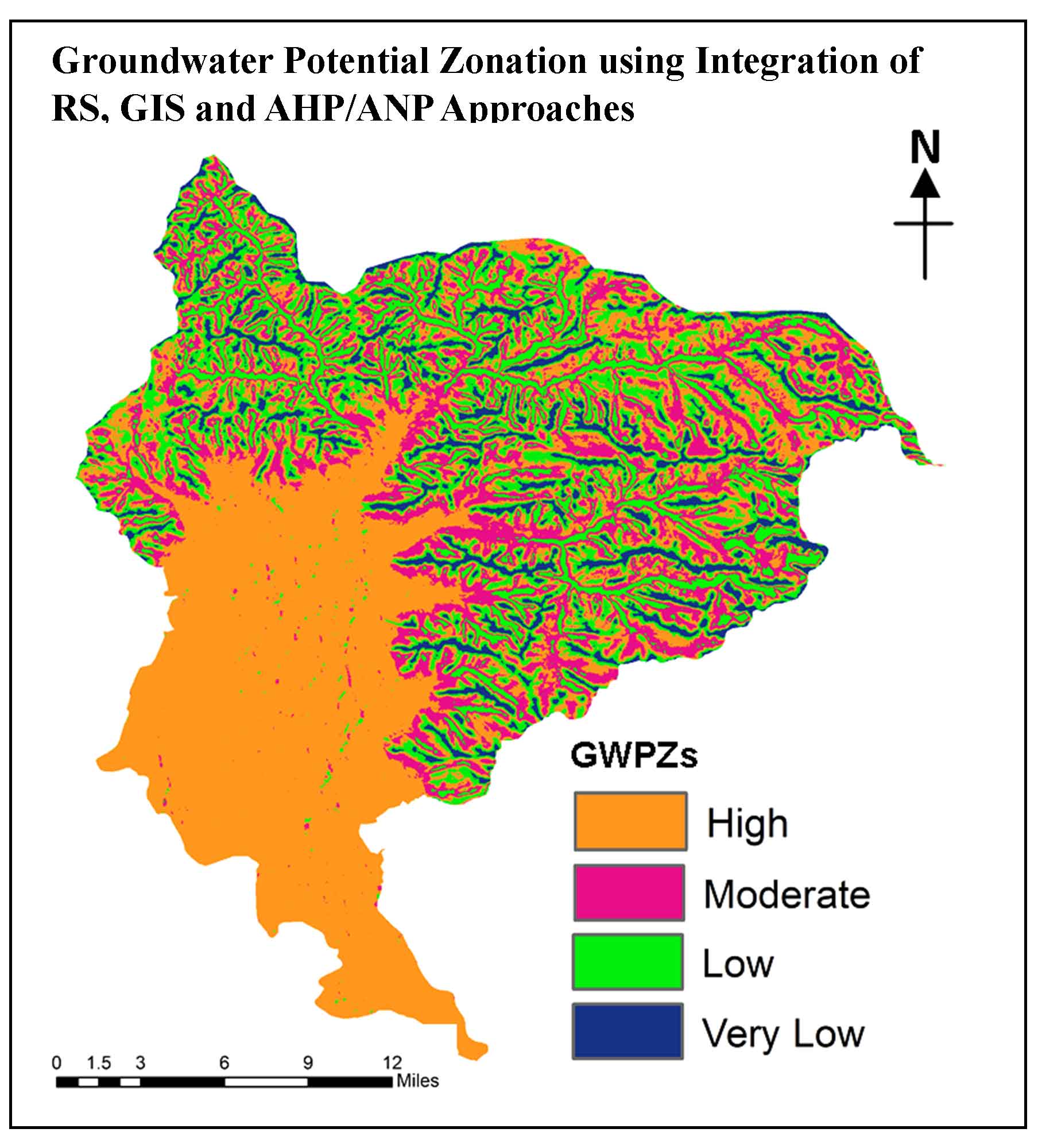 Groundwater Potential Zonation using Integration of Remote Sensing and AHP/ANP Approach in North Kashmir, Western Himalaya, India